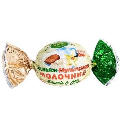 Цукерки Грильяж мультізлак молочний Amanti 1 кг