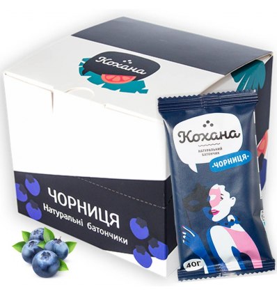 Батончик ЧЕРНИКА ТМ Кохана 40 г
