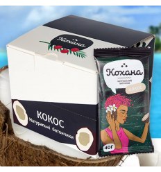 Батончики натуральные кокос упаковка 0,72 кг 18 штук