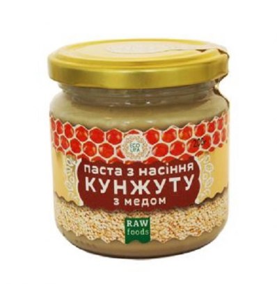 Паста урбеч из сырых семечек кунжута с мёдом ECOLIYA 200 г