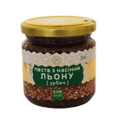 Паста урбеч из сырых семечек льна ECOLIYA 200 г
