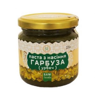 Паста урбеч из сырых семечек тыквы ECOLIYA 200 г